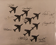 Signed photo of the Black Arrows in formation